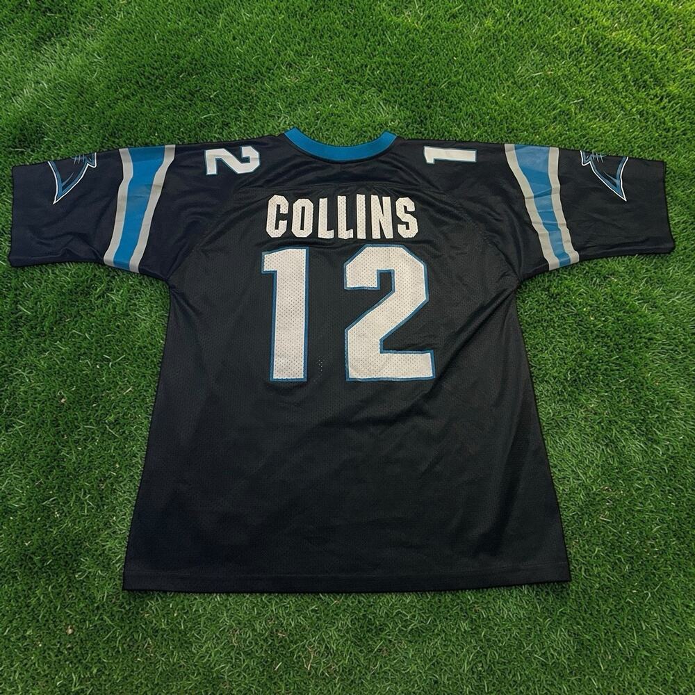 Vtg 1995 Carolina Panthers Kerry Collins Apex One Inaugural Season Jersey Large